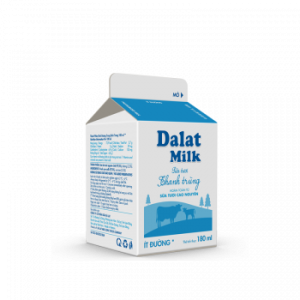 Sữa Tươi Thanh Trùng Ít Đường Dalatmilk 180 ml